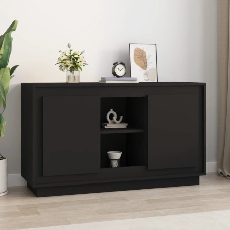 Credenza Nera 102x35x60 cm in Legno Multistrato