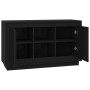 Credenza Nera 102x35x60 cm in Legno Multistrato