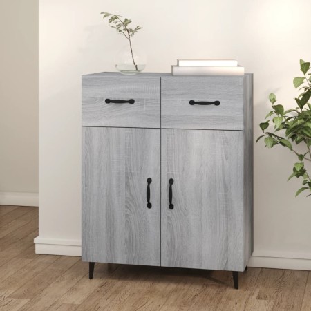 Credenza Grigio Sonoma 69,5x34x90 cm in Legno Multistrato