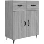 Credenza Grigio Sonoma 69,5x34x90 cm in Legno Multistrato