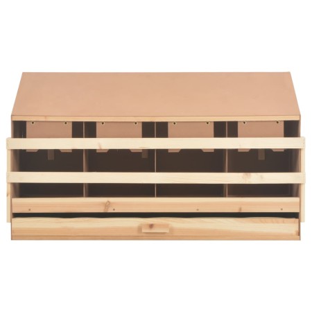 Casetta Cova per Galline 4 Scomparti 106x40x59 cm Legno di Pino