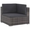 Set Divani da Giardino 6 pz con Cuscini in Polyrattan Grigio