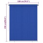 Tenda a Rullo per Esterni 180x230 cm Blu HDPE