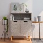 Credenza Grigio Cemento 60x30x72 cm in Legno Multistrato