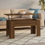 Tavolino Salotto Rovere Marrone 101x49x52 cm Legno Multistrato