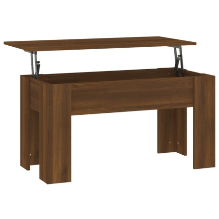 Tavolino Salotto Rovere Marrone 101x49x52 cm Legno Multistrato