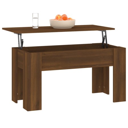 Tavolino Salotto Rovere Marrone 101x49x52 cm Legno Multistrato