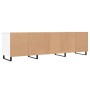 Mobile Porta TV Bianco 150x30x44,5 cm in Legno Multistrato