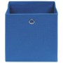 Contenitori 4 pz in Tessuto non Tessuto 28x28x28 cm Blu