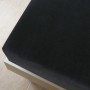 Lenzuola con Angoli Jersey 2pz Nero 160x200 cm Cotone