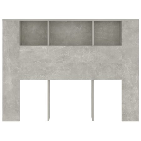 Testiera con Scomparti Grigio Cemento 140x18,5x104,5 cm