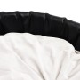 Lettino per Cani Nero e Beige 99x89x21 cm Peluche e Similpelle