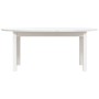 Tavolino da Salotto Bianco 110x55x45 cm Legno Massello di Pino