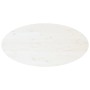 Tavolino da Salotto Bianco 110x55x45 cm Legno Massello di Pino