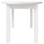 Tavolino da Salotto Bianco 110x55x45 cm Legno Massello di Pino