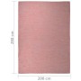 Tappeto da Esterni a Tessitura Piatta 200x280 cm Rosso