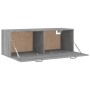 Mobile Pensile Grigio Sonoma 100x36,5x35 cm Legno Multistrato