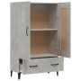 Credenza Grigio Cemento 70x31x115 cm in Legno Multistrato