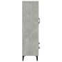 Credenza Grigio Cemento 70x31x115 cm in Legno Multistrato