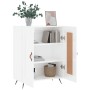 Credenza 69,5x34x90 cm in Legno Multistrato Bianco Lucido