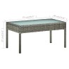 Set Divani da Giardino 5pz con Cuscini in Polyrattan Grigio