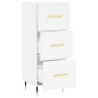 Credenza Bianca 34,5x34x90 cm in Legno Multistrato