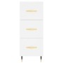 Credenza Bianca 34,5x34x90 cm in Legno Multistrato
