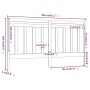 Testiera per Letto 206x4x100 cm in Legno Massello di Pino
