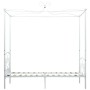 Letto a Baldacchino Bianco in Metallo 90x200 cm