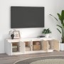 Mobile Porta TV Bianco 156x37x45 cm in Legno Massello di Pino
