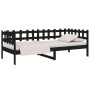 Dormeuse Nera 90x190 cm in Legno Massello di Pino