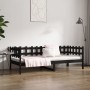 Dormeuse Nera 90x190 cm in Legno Massello di Pino