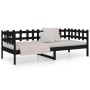 Dormeuse Nera 90x190 cm in Legno Massello di Pino
