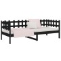 Dormeuse Nera 90x190 cm in Legno Massello di Pino