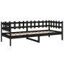 Dormeuse Nera 90x190 cm in Legno Massello di Pino