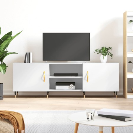 Mobile Porta TV Bianco 150x30x50 cm in Legno Multistrato