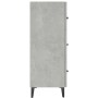 Credenza Grigio Cemento 69,5x34x90 cm in Legno Multistrato