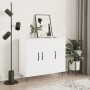 Credenza Bianca 90x34x80 cm in Legno Multistrato