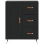 Credenza Nera 69,5x34x90 cm in Legno Multistrato