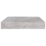 Scaffali a Parete 2 pz Grigio Cemento 23x23,5x3,8 cm in MDF