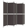 Divisorio a 5 Pannelli Marrone 250x180 cm in Tessuto