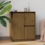 Credenza Marrone Miele 60x34x75 cm in Legno Massello di Pino