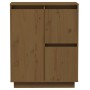 Credenza Marrone Miele 60x34x75 cm in Legno Massello di Pino