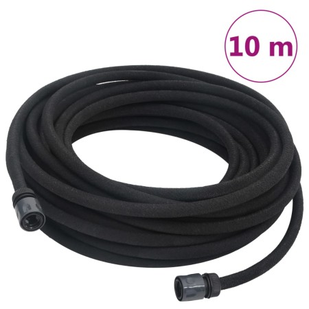 Tubo di Irrigazione da Giardino Nero 0,6" 10 m in Gomma