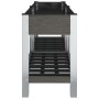 Fioriera Rialzata Giardino con Ripiano Grigia 175x50x75 cm WPC