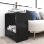 Tavolino Nero 50x26x50 cm in Legno Multistrato