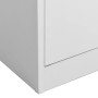 Armadio per Ufficio Grigio Chiaro 90x40x180 cm in Acciaio