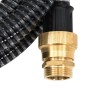 Tubo di Aspirazione con Raccordi in Ottone Nero 1,1" 15 m PVC