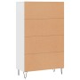 Credenza Bianca 69,5x31x115 cm in Legno Multistrato