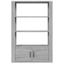 Credenza Grigio Sonoma 80x30x119,5 cm in Legno Multistrato